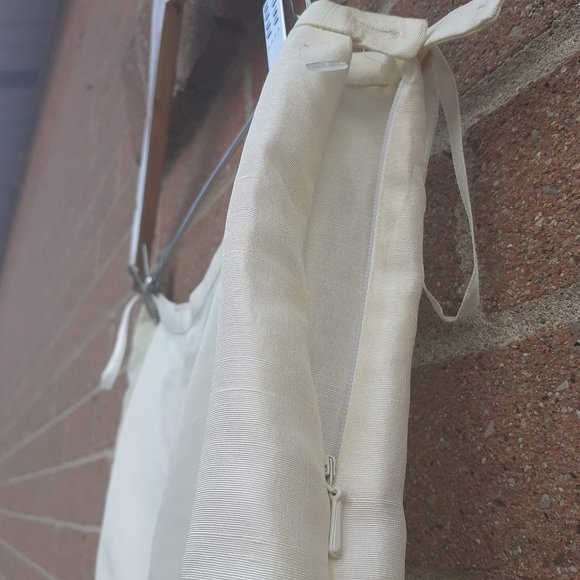 Silk Pant, 100% Silk Culotte Capri, Satin, Flowy, neutral, Highwaist, Pockets - Picture 2 of 4